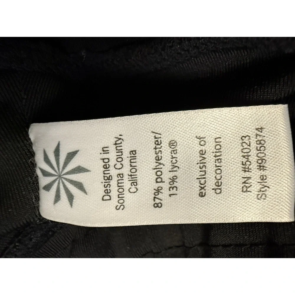 Athleta Runabout Yoga Athletic Stretch Pants Black Womens S Small Waist Pocket - Picture 9 of 9